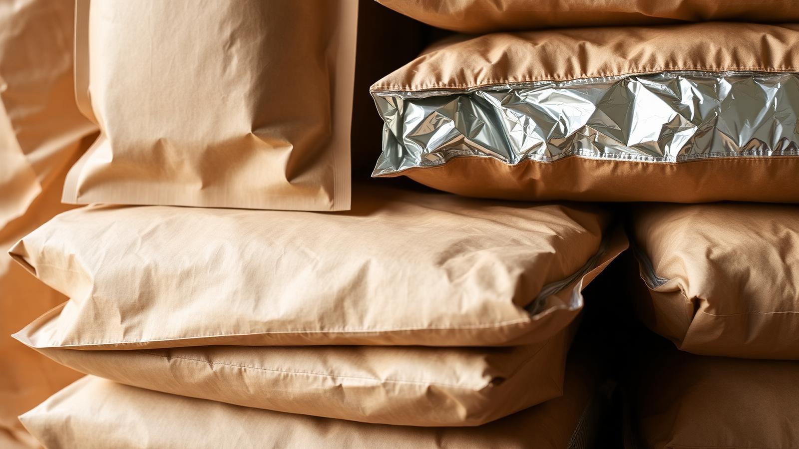 Kraft and foil-lined export packaging